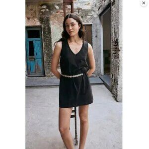 Z Supply Sloane Sleeveless Mini Shift Dress Minimalist Casual | Black | SZ M